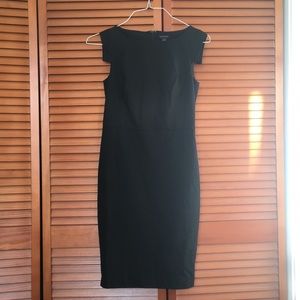 Black Ann Taylor sleeveless suiting sheath dress